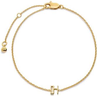 Monica Vinader Initial Chain Bracelet in 18K Gold Vermeil H at Nordstrom