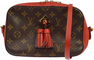 Louis Vuitton Saintonge Monogram Canvas With Leather Brown Canvas Handbag (Pre-Owned)