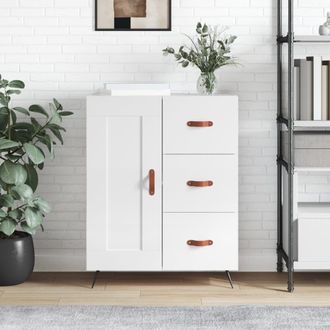Berkfield Home Sideboard High Gloss White 69.5x34x90 cm Engineered Wood
