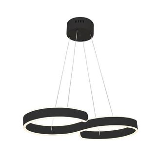 Milagro Infinity Black LED Pendant Light Beautiful Infinity Shape