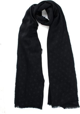 Balenciaga Black Polka Dot Scarf