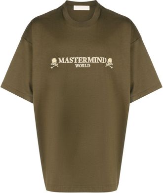 MASTERMIND WORLD skull-print cotton T-shirt - men - Cotton/Cotton - M - Green