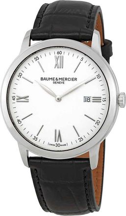 Baume & Mercier Classima White Dial 42mm Mens Watch 10414