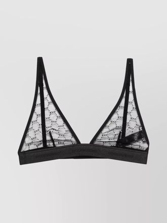 Dsquared2 logo lace triangle bra