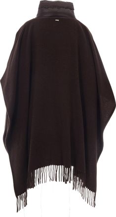 Herno Womens Poncho Resort Fondente Dark Main Fabric: Wool Capes Jacket