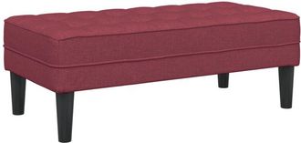 vidaXL Vidaxl - Banco Rojo Vino Tinto 113 X 57 X 39 Cm Tela