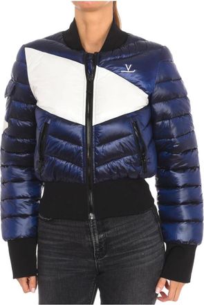 Vuarnet Gewatteerd Jack met Ronde Hals en Rits - Dames - Bomber jackets - Blauw - L - Jassen