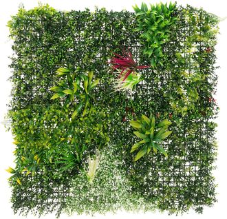 ECD Germany Ecd Germany Jard&iacute;n Vertical Artificial 100x100cm Tropical Glow, Paneles De Seto, Plantas Decorativas De Pared, Interior/exterior, Pantallas De Privaci