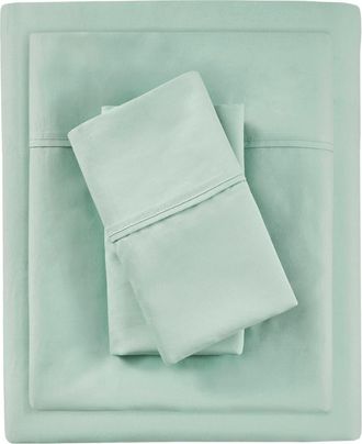 Beautyrest 1000 Thread Count Temperature Regulating Antimicrobial 4 Piece Sheet Set in Seafoam at Nordstrom Rack, Size California King