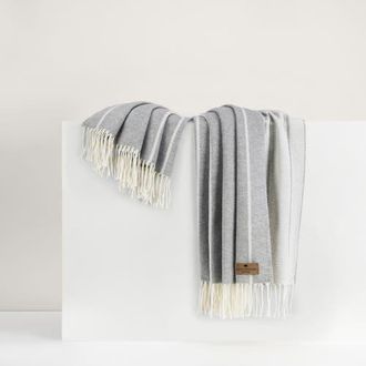 Lands Downunder Fiji Stripe Throw in Light Gray at Nordstrom