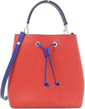 Louis Vuitton Pre-owned Bucket Bag - Dames - Vintage Tas - Rood - ONE Size - Leer - Vintage