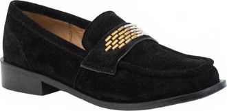 Calleen Cordero Womens Jackson Loafers In Black Suede