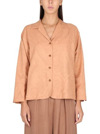 Alysi Ajoure Jacket With Notched Lapels And Button Closure