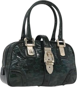 Gucci Pre-owned Vintage Handtas van Lakleer - Dames - Vintage Handtas - Groen - ONE Size - Leer - Vintage