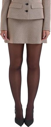 House of CB Nerida A-Line Skirt in Brown Check at Nordstrom, Size X-Large