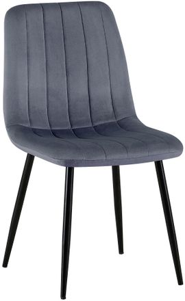 Clp Silla De Comedor Dijon Terciopelo Gris Oscuro