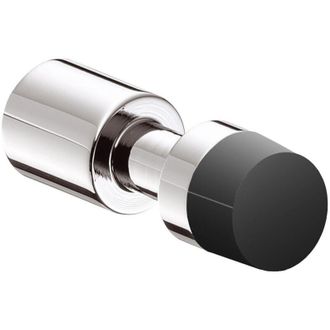 Emco Emco - Gancho System2, Con Tope De Puerta, Cromo/negro, 357721200