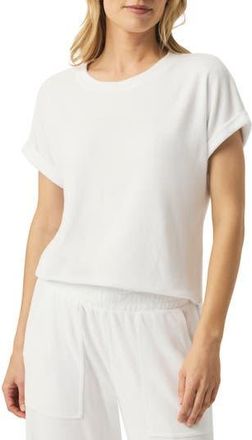 Splendid Taryn Cuffed Terry T-Shirt in White at Nordstrom Rack, Size Medium