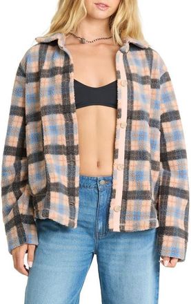 Billabong Breezy Sherpa Shacket in Blue Bell at Nordstrom, Size X-Large