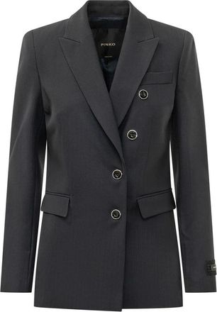 Pinko New Amalfi Giacca - Dames - Blazers - Blauw - XL - Wol - Jassen