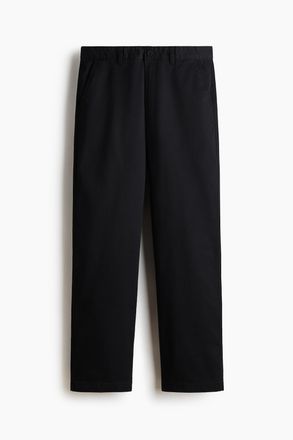 H&M Baumwollchino in Relaxed Fit - Schwarz