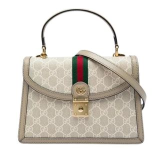 Gucci Pre-owned Satchel - Dames - Pre-owned - Beige - Maat: ONE Size Leer