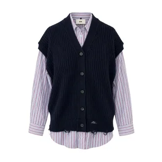 SOLOTRE Maglieria Scollo a V - - Knitwear - Donna - Blu - M