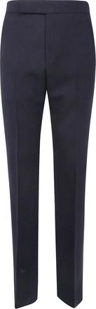Tom Ford High Twist Broken Twill Flat Front Straight Pant - Heren - Nette broeken - Zwart - M - Broeken