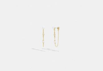 Coach Classic Pearl Chain Earrings