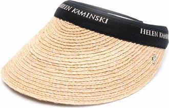 Helen Kaminski Raffia Logo Visor