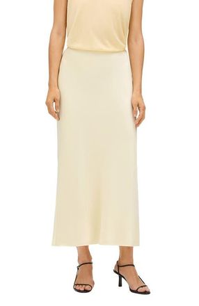 Another Tomorrow Satin Skirt in Butter at Nordstrom, Size 46 It