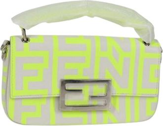 Fendi Pre-owned Shoulder Bags, female, Yellow, Size: ONE SIZE Pre-owned Vintage Hand Bag