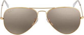 Ray-Ban Ray Ban Aviator Chromance Polarized Silver/Brown Unisex Sunglasses RB3025 9196G5 58