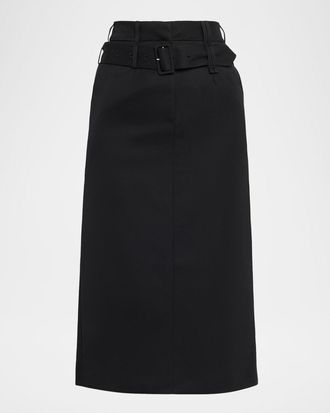Simone Rocha Belted Kickback Midi Skirt