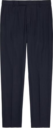 Sunspel Textured Slim-leg Stretch-wool Trousers - Navy - 38 (W38 / Xxl)