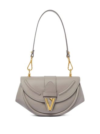 Versace small Virtus leather shoulder bag - women - Calf Leather/Cotton - One Size - 1EG3V GRAY