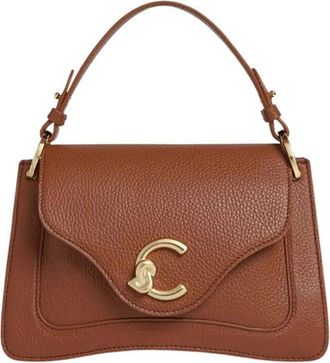 Coccinelle Leren Handtas met Logodetail - Dames - Handtassen - Bruin - ONE Size - Leer - Tassen