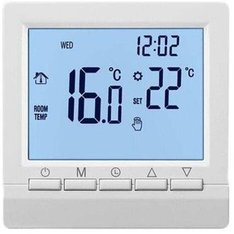 OEM Termostato De Calefacci&oacute;n El&eacute;ctrica, Bot&oacute;n Manual 16a, Pantalla Negativa, Caracteres Blancos Sobre Fondo Negro, Sin Wi-fi - Pantalla Negativa, Caracte