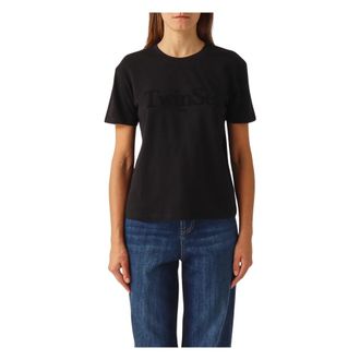 Twinset Dames, Tops, Zwart, Maat: XS Katoen