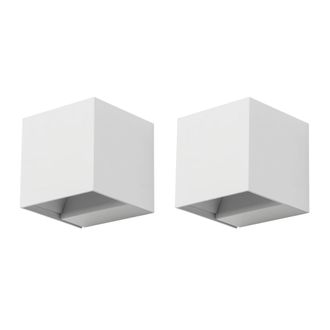 Forlight Rex (2uds) Aplique Exterior Led Con Haz De Luz Modulable. Aplique De Pared Para Jard&iacute;n Y Terraza Impermeable Ip54 Con Luz Led Blanco C&aacute;lido 4000k De 5