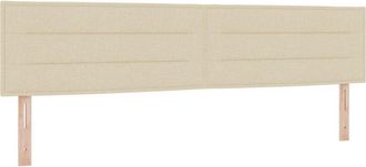 vidaXL Cabecero Led Con Luces De Tiras Led Manual Crema 200 Cm Tela Vidaxl