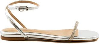 Andrea Gomez Brook Flat Sandal in Metallic Silver at Nordstrom, Size 40.5
