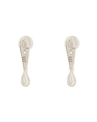 8 by YOOX SILVER FUTURISTIC DROP EARRINGS