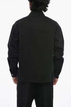 Dsquared2 ICON Dark-Wash Denim Jacket with Embossed Logo Dsquared2
