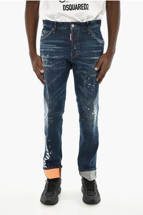 Dsquared2 Painting Effect Jeans with Side Logo 17cm size 52