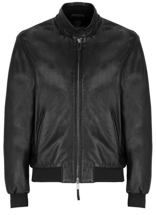 The Jack Leathers Black Elvis High Neck Leather Jacket