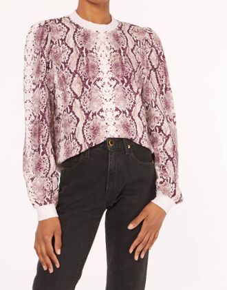 Cami NYC Roberta Sweatshirt In Berry Snake