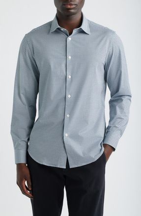 Bugatchi OoohCotton Button-Up Shirt in Cobalt at Nordstrom, Size Xxx-Large