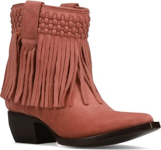 Frye Sacha Fringe Western Bootie in Rose Cake at Nordstrom Rack, Size 5.5
