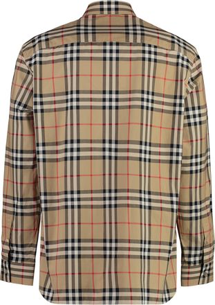 Burberry Check-Print Cotton Shirt - Beige